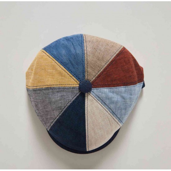 Brooklyn Newsboy Cap Pinwheel Patchwork