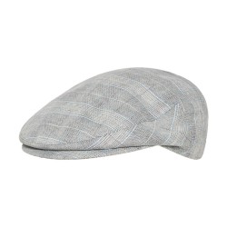 Flat Cap Estate Plaid Γκρι Ανοιχτό