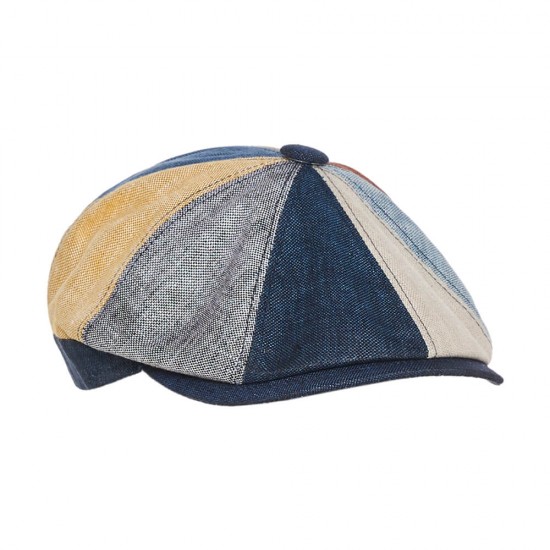 Brooklyn Newsboy Cap Pinwheel Patchwork