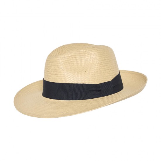 Ψάθινο Fedora Grande Toyo Beige Blue R