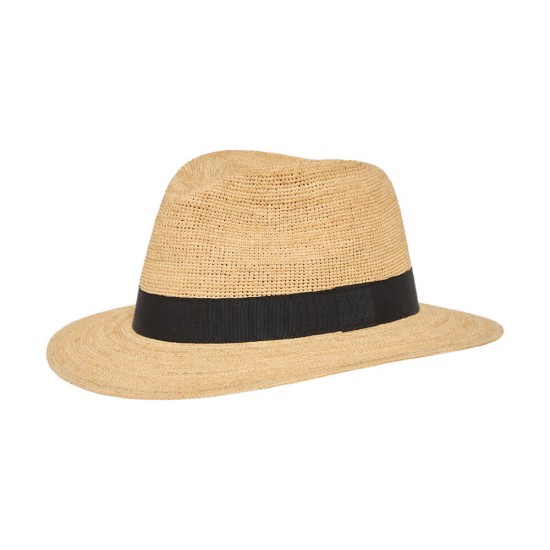 Ιντυ Raffia Rollable Natural Black R