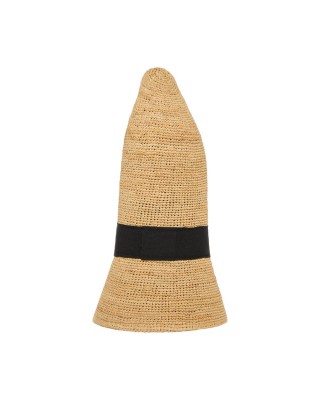 Ιντυ Raffia Rollable Natural Black R