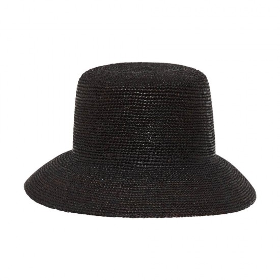 Bucket Cecelia Raffia Black