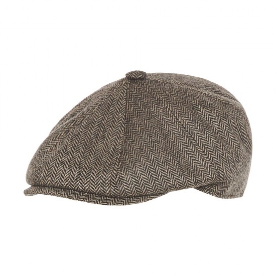 Brooklyn Newsboy Cap Heritage Ψαροκόκκαλο Μπεζ