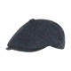 Brooklyn Newsboy Cap Fascetta Harris Tweed  Plain Overcheck Μπλε