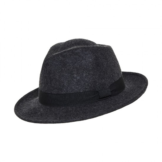 Fedora Hat Γκρί Melange