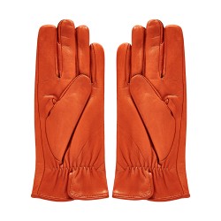 Δερμάτινα Γάντια Uomo Formal Arancio Silk