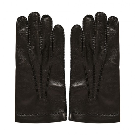 Δερμάτινα Γάντια Uomo Classic Handmade Μαύρο