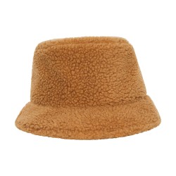Bucket Hat Faux Sheepskin Μπεζ