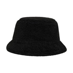 Bucket Hat Faux Sheepskin Μαύρο
