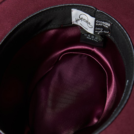 Fedora Hat Cashmere Henry Μπορντό