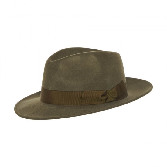 Fedora Hat Cashmere Henry Olive