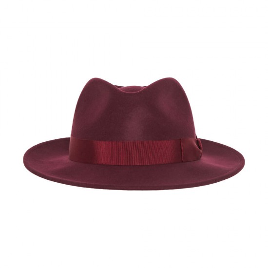 Fedora Hat Cashmere Henry Μπορντό