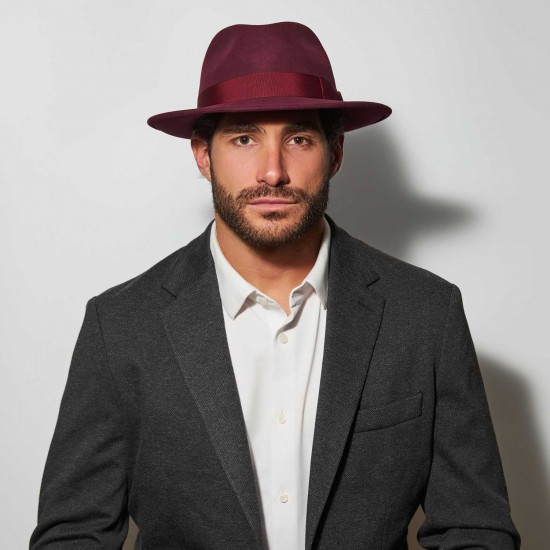 Fedora Hat Cashmere Henry Bordeaux