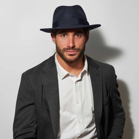 Fedora Hat Cashmere Henry Blue