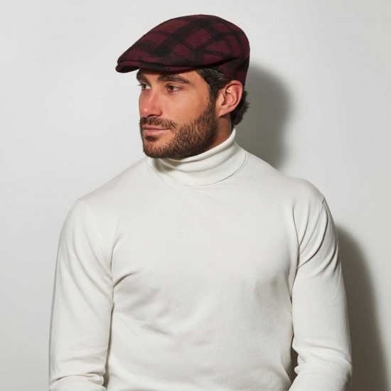 Sport Flat Cap Burgundy Rebel