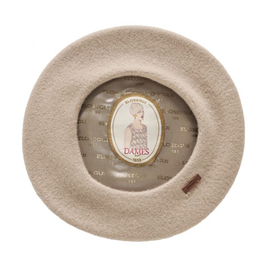 Children's Wool Beret Elosegui Beige