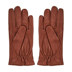 Leather Gloves Uomo Formal Tan Cashmere