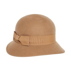 Wool Flapper Grosgrain Beige