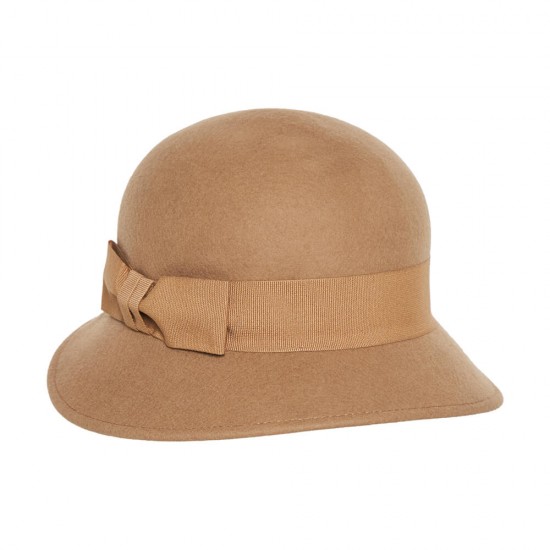 Wool Flapper Grosgrain Beige