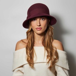 Wool Flapper Grosgrain Bordeaux