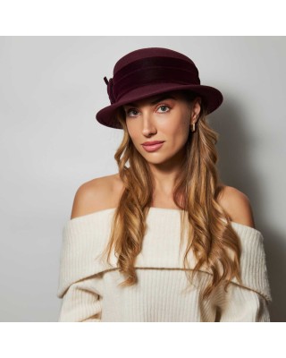 Elegant Wool Hat Μπορντό