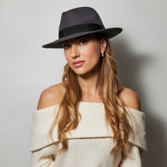 Fedora Hat Cashmere Henry Grey