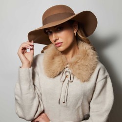 Boho Floppy Hat Μπεζ