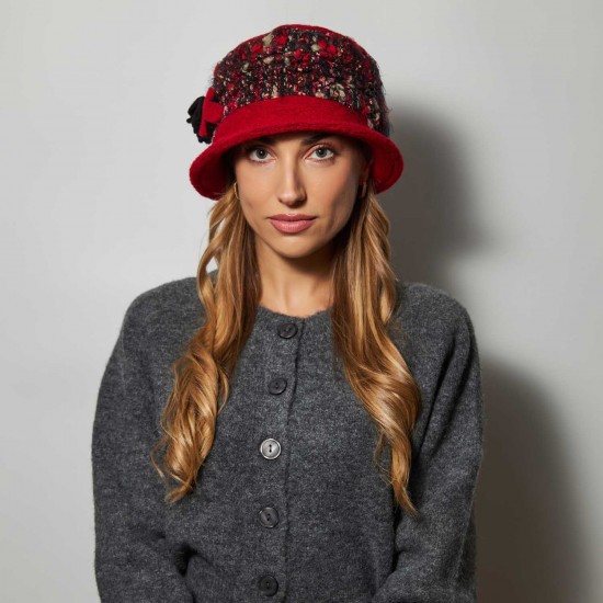 Μάλλινο Elegant Bouclé Κόκκινο