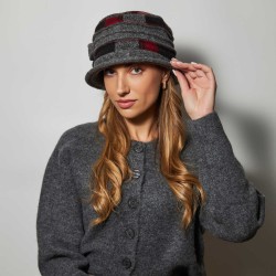 Μάλλινο Elegant Γκρι / Κόκκινο Tartan