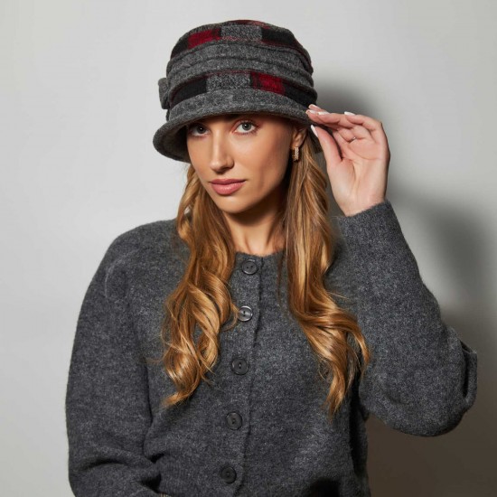Μάλλινο Elegant Γκρι / Κόκκινο Tartan