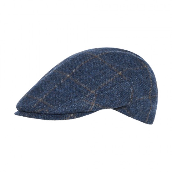 Sport Flat Cap Blue Windowpane Sport Flat Cap Blue Windowpane