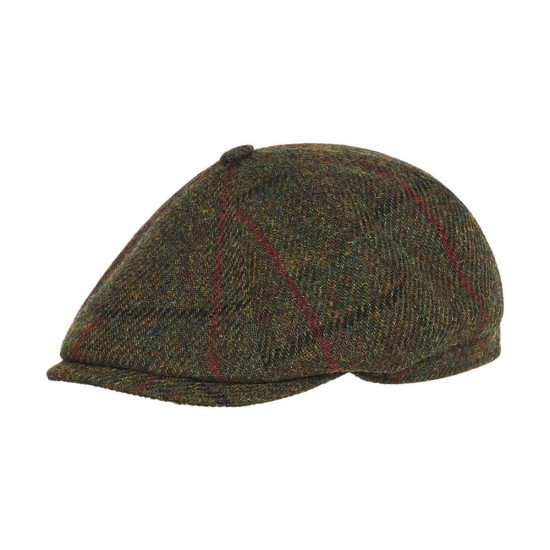 Baker Boy Fascetta HARRIS TWEED Moss Green Check