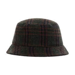 Καπέλο Bucket Unisex Herringbone Square Λαδί