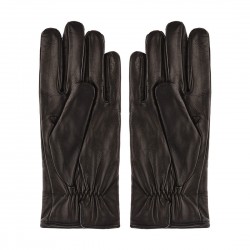 Δερμάτινα Γάντια Uomo Formal Μαύρο Silk
