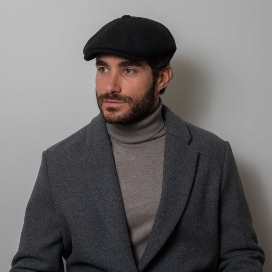 Brooklyn Newsboy Cap Black