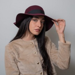 Boho Floppy Hat Μπορντό