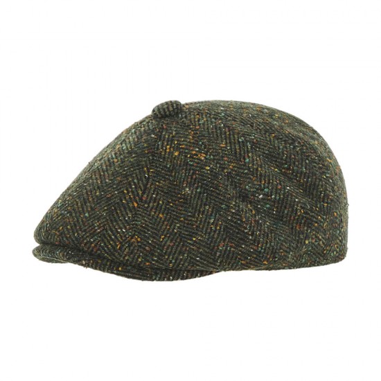 Brooklyn Newsboy Cap Λαδί Ψαροκόκκαλο Tweed