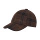 Baseball Hat Plaid Square Brown 